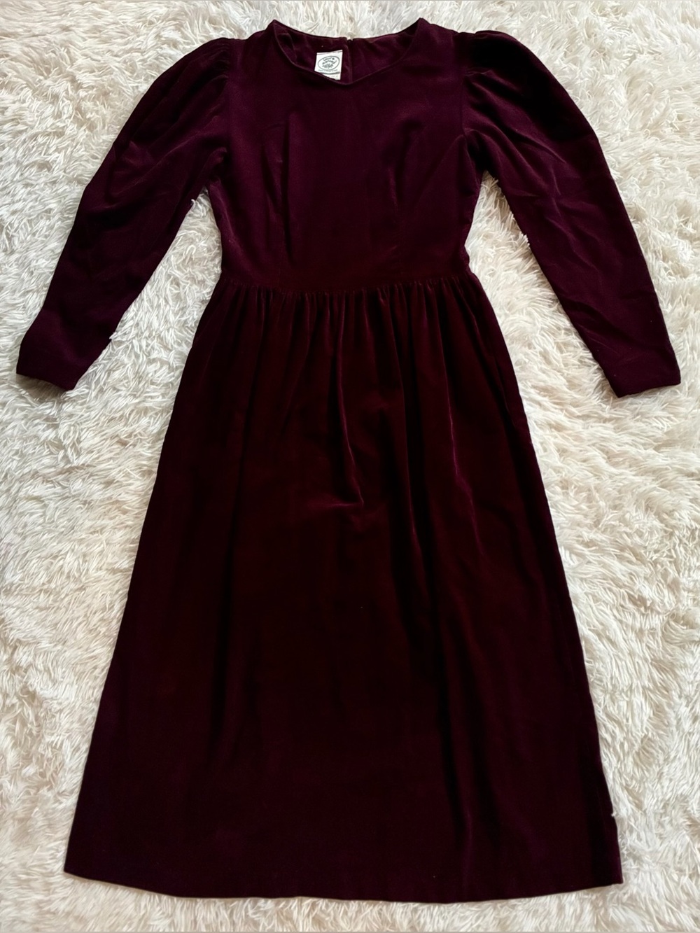 Vtg 80s Laura Ashley Whimsigoth Dark Cottage Prairie Victorian Corduroy Dress 10